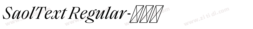 SaolText Regular字体转换
